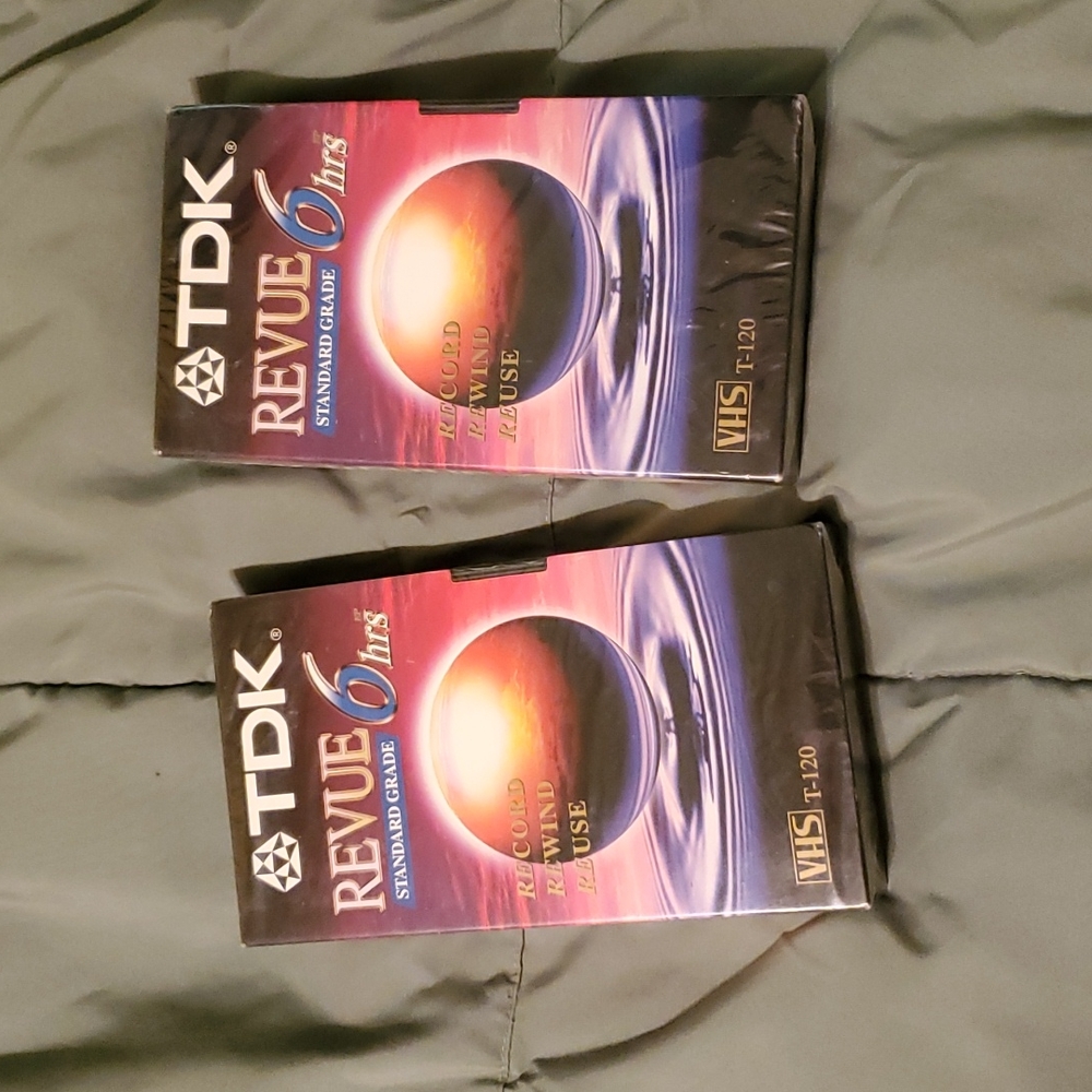 Blank TDK Revue VHS Tapes